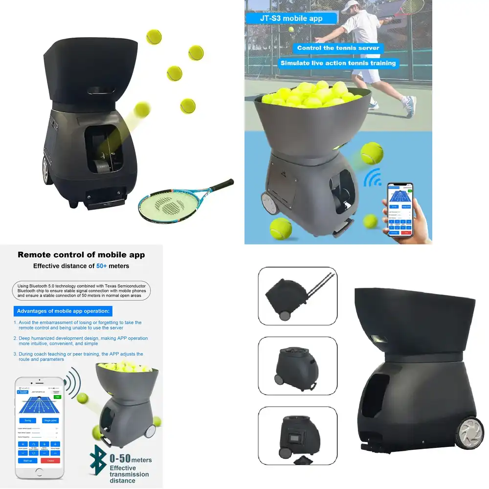 Sports Equipment App - Auto Tennis Ball Feeding Shooting Machine