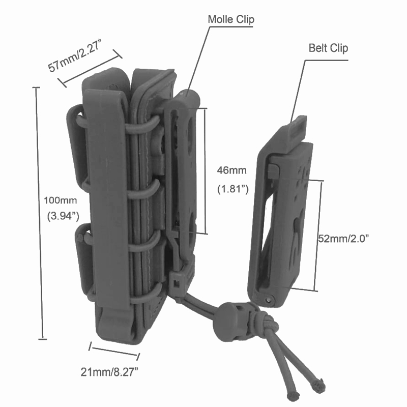9mmTacticalMolleBeltClipStorag - đánh giá và giá Sports Equipment Holder
