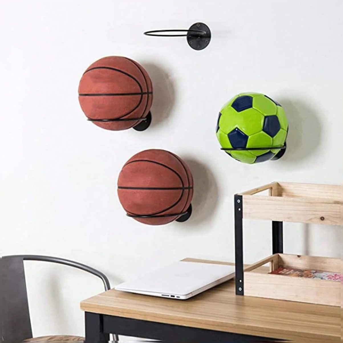 Space Saving Wall Mounted Bask - đánh giá và giá Sports Equipment Holder
